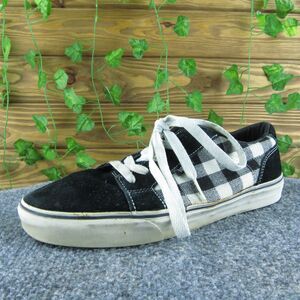 VANS Men's Checker Skateboard Sneaker Black Leather Size 9M Used‎ 2025